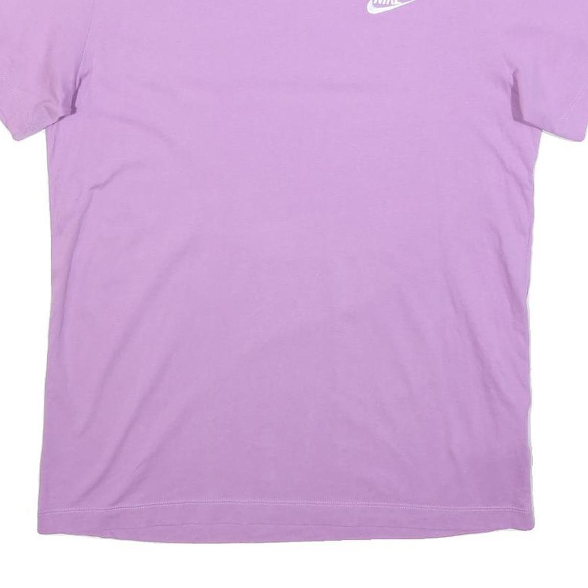 NIKE Mens Purple Logo Graphic T-Shirt M Short Sleeve Crew Neck Cotton