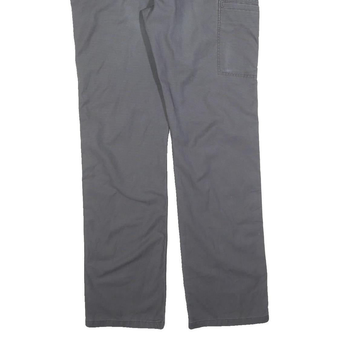 CARHARTT Mens Relaxed Grey Cotton Blend Zip Trousers W38 L36 Casual Workwear