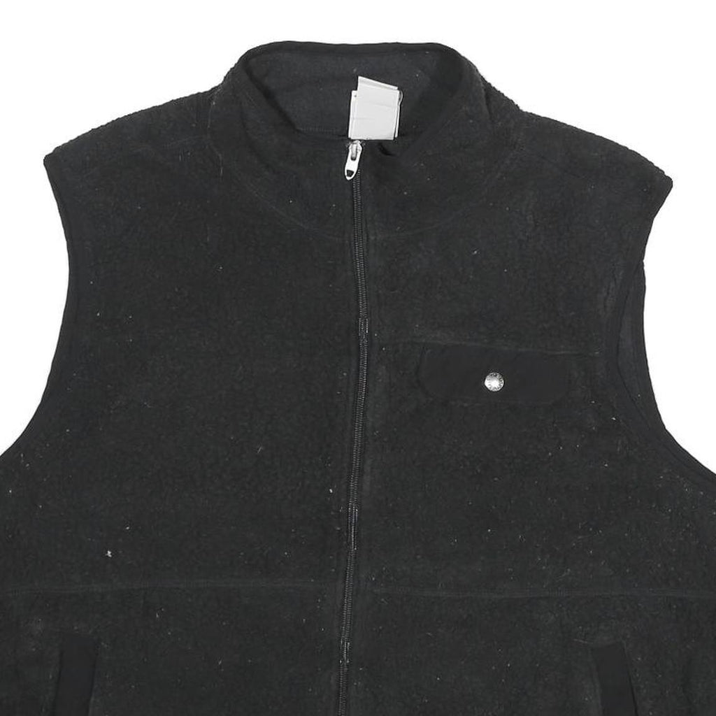 THE NORTH FACE Womens Black Fleece Vest 2XL Polyester Zip Closure Casual Outdoor