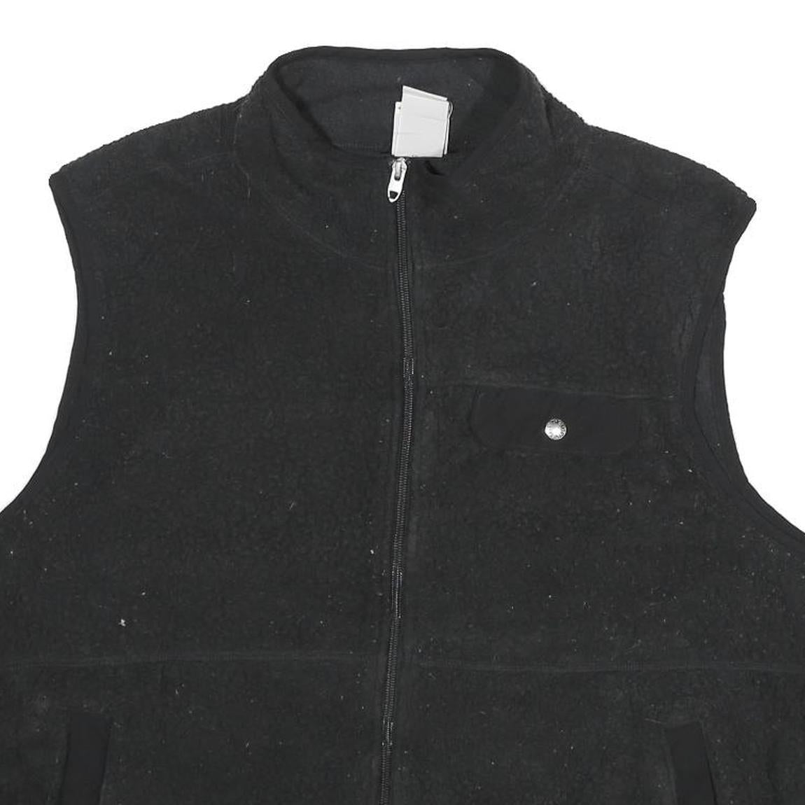 THE NORTH FACE Womens Black Fleece Vest 2XL Polyester Zip Closure Casual Outdoor