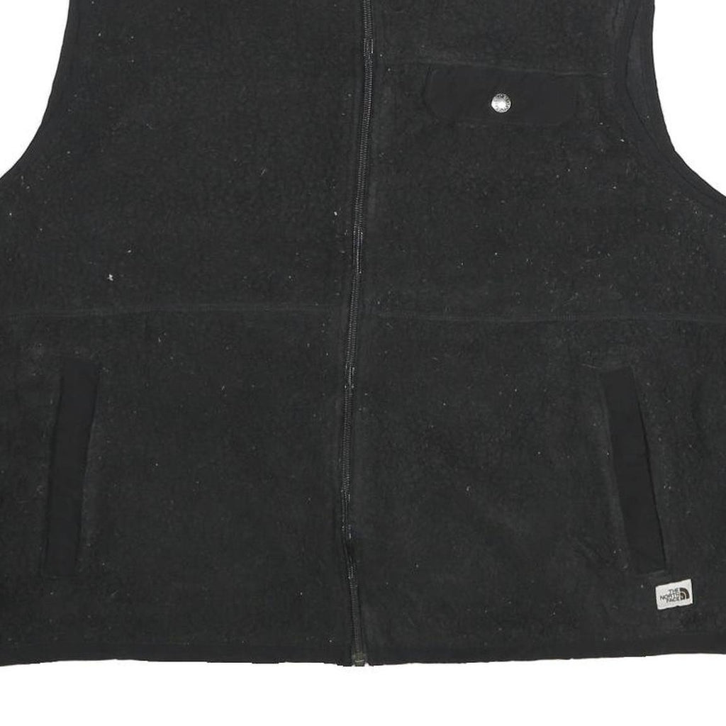 THE NORTH FACE Womens Black Fleece Vest 2XL Polyester Zip Closure Casual Outdoor