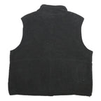 THE NORTH FACE Womens Black Fleece Vest 2XL Polyester Zip Closure Casual Outdoor