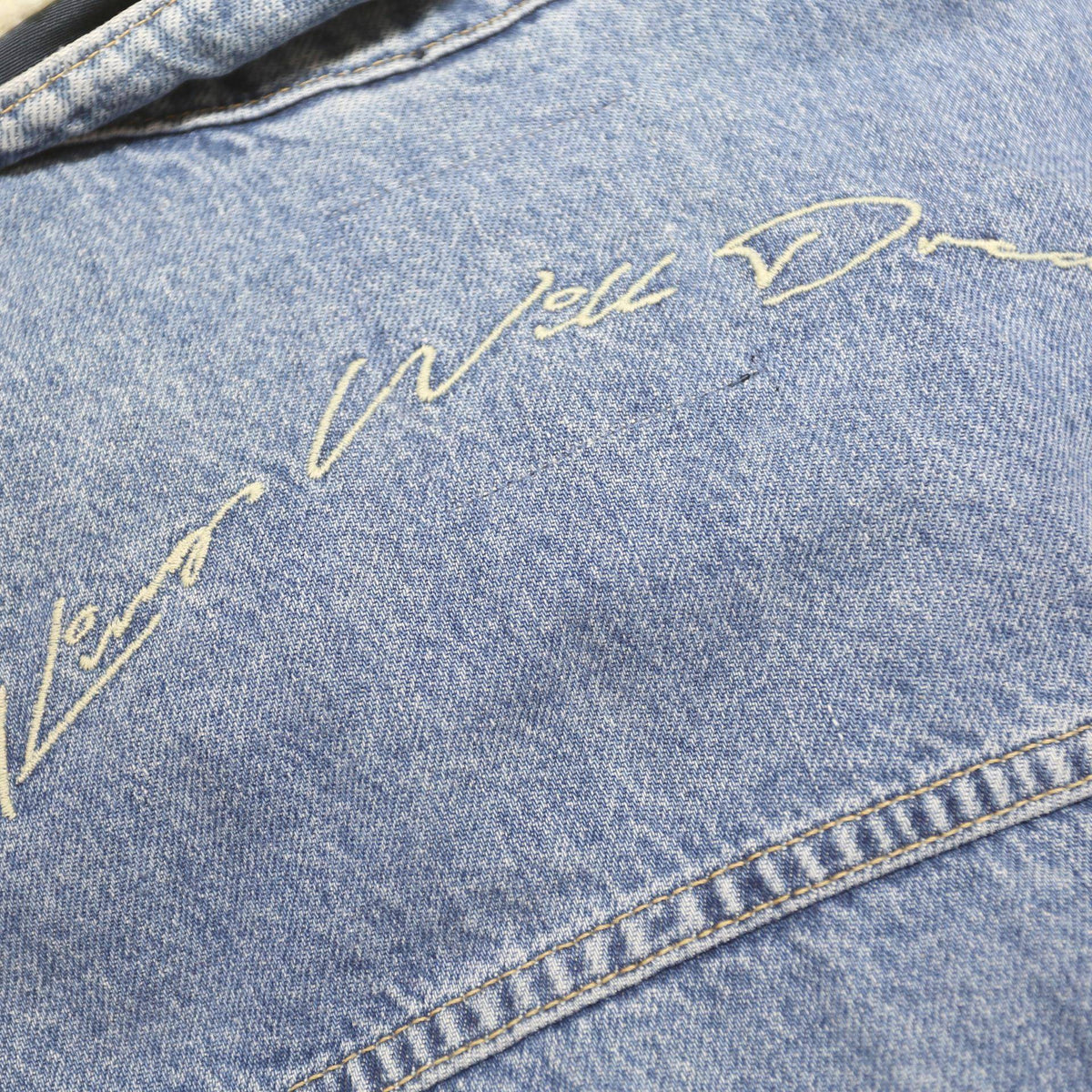 KINGS WILL DREAM Mens Blue Denim Jacket S Cotton Button Stand-Up Collar Plain