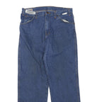 DICKIES Mens Blue Regular Fit Straight Leg Denim W32 L29 Zip Jeans Workwear