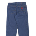 DICKIES Mens Blue Regular Fit Straight Leg Denim W32 L29 Zip Jeans Workwear