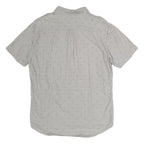 VANS Mens Grey & Black Shirt L Cotton Button Collar Casual Summer Shirt