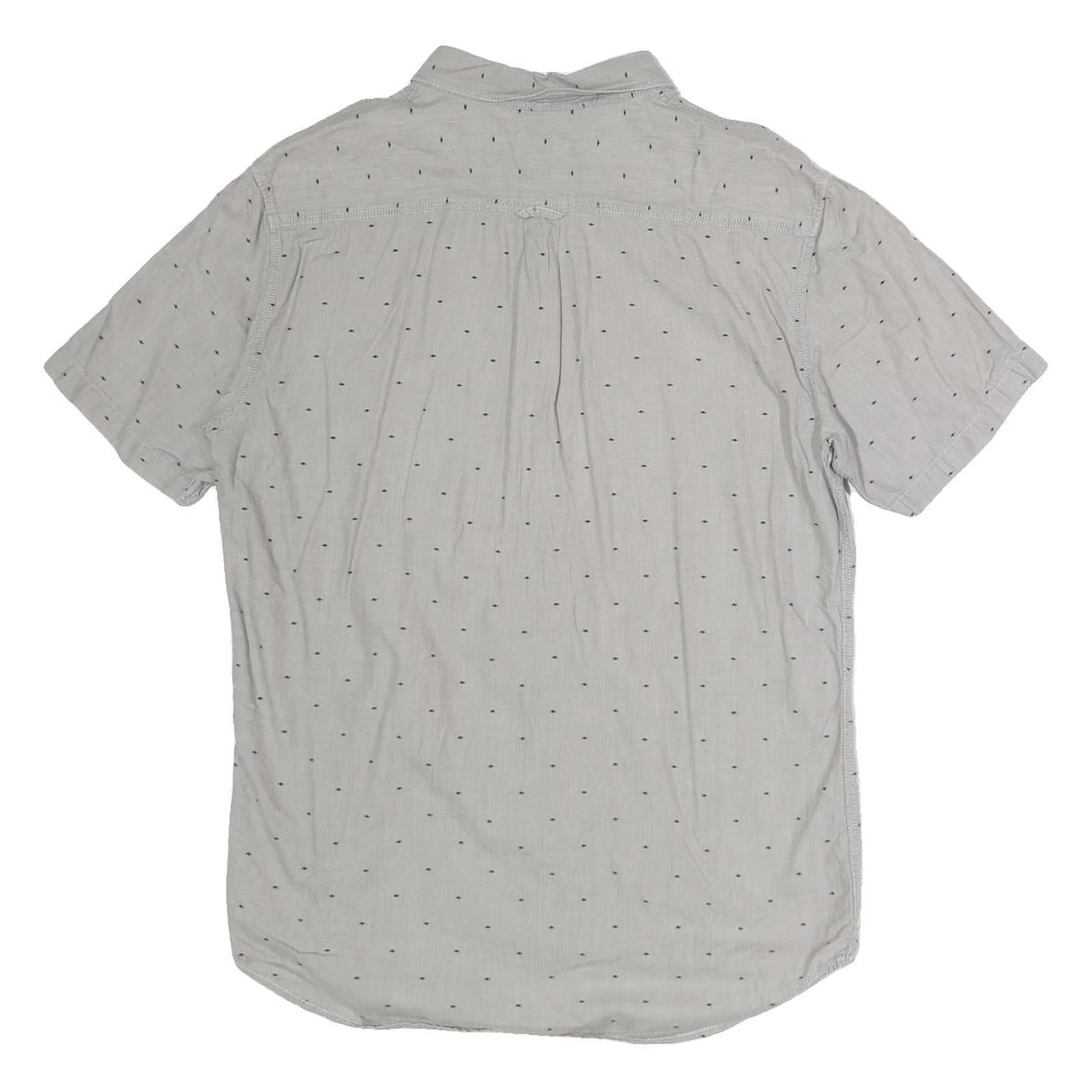 VANS Mens Grey & Black Shirt L Cotton Button Collar Casual Summer Shirt