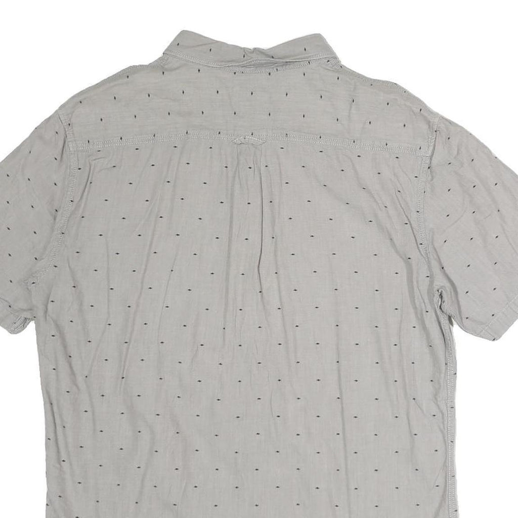 VANS Mens Grey & Black Shirt L Cotton Button Collar Casual Summer Shirt