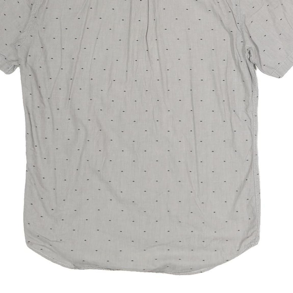 VANS Mens Grey & Black Shirt L Cotton Button Collar Casual Summer Shirt