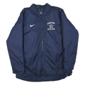 NIKE Mens Navy Blue Kenston Soccer Jacket L Polyester Blend Plain Zip Sportswear