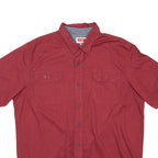 WRANGLER Mens Plain Shirt Red L