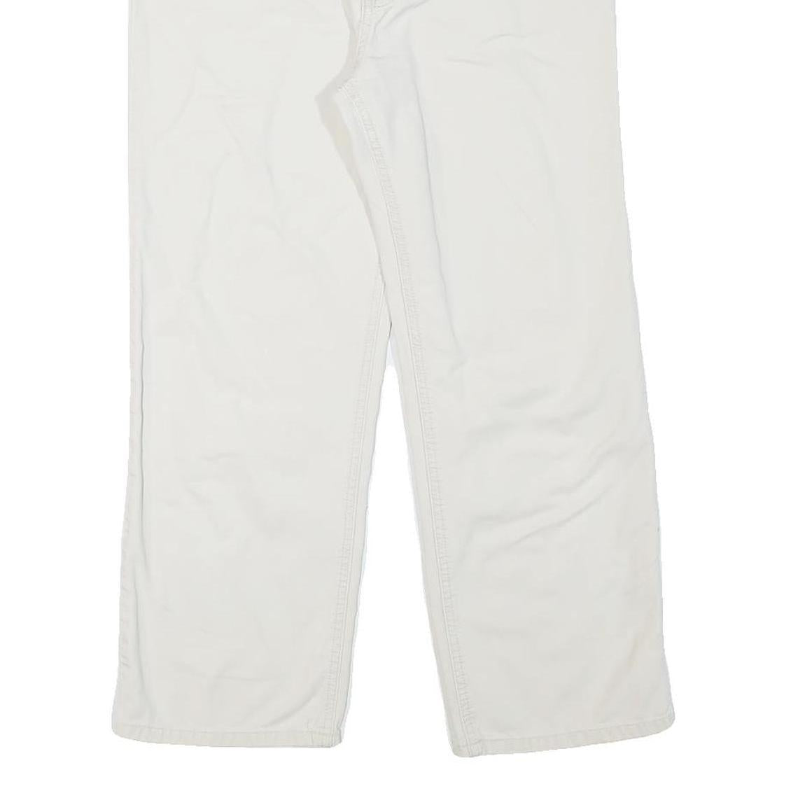 RALPH LAUREN POLO JEANS COMPANY Mens Cotton Blend White Regular Fit Straight Leg