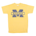 STREET WISE Womens Yellow Michigan Graphic T-Shirt L Short Sleeve Crew Neck