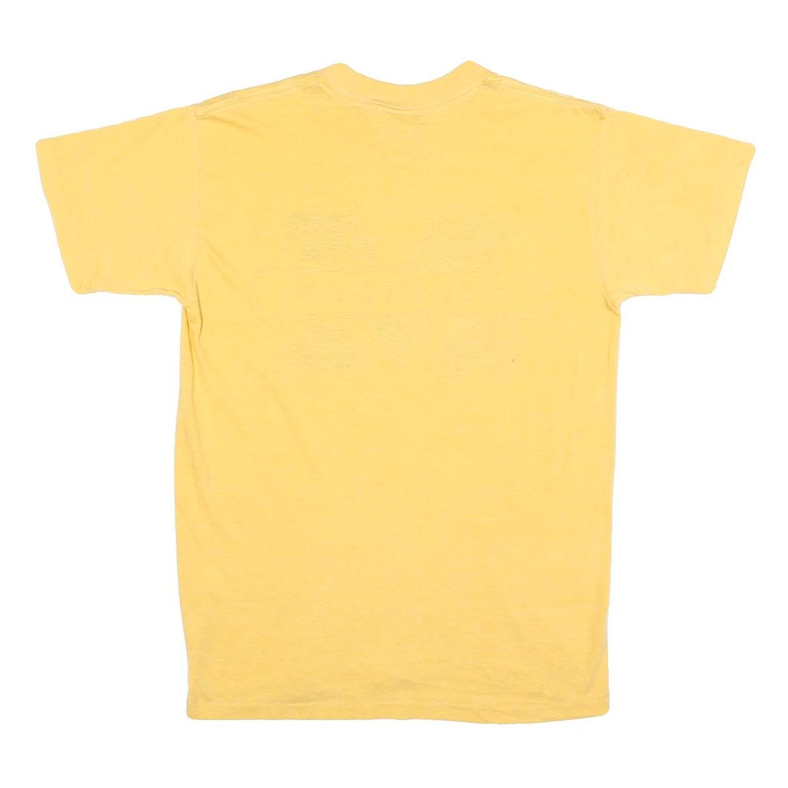 STREET WISE Womens Yellow Michigan Graphic T-Shirt L Short Sleeve Crew Neck