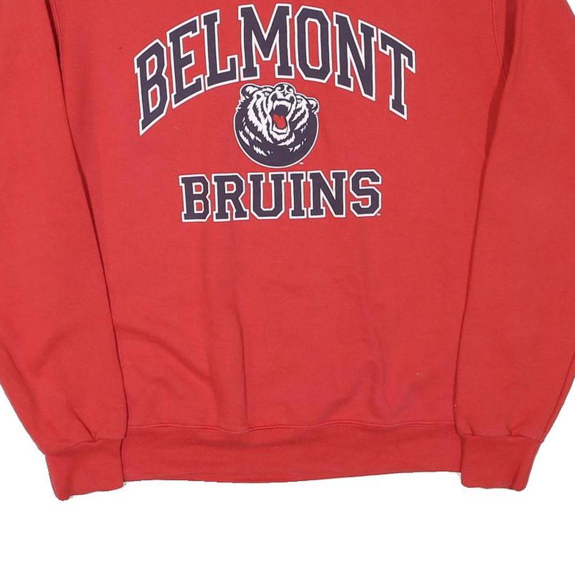 CHAMPION Mens Red Belmont Bruins Crew Neck M Cotton Blend Casual Sweatshirt