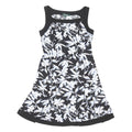 LAUREN RALPH LAUREN Womens Black & White Floral Fit & Flare Woven Sleeveless