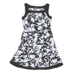 LAUREN RALPH LAUREN Womens Black & White Floral Fit & Flare Woven Sleeveless