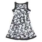 LAUREN RALPH LAUREN Womens Black & White Floral Fit & Flare Woven Sleeveless