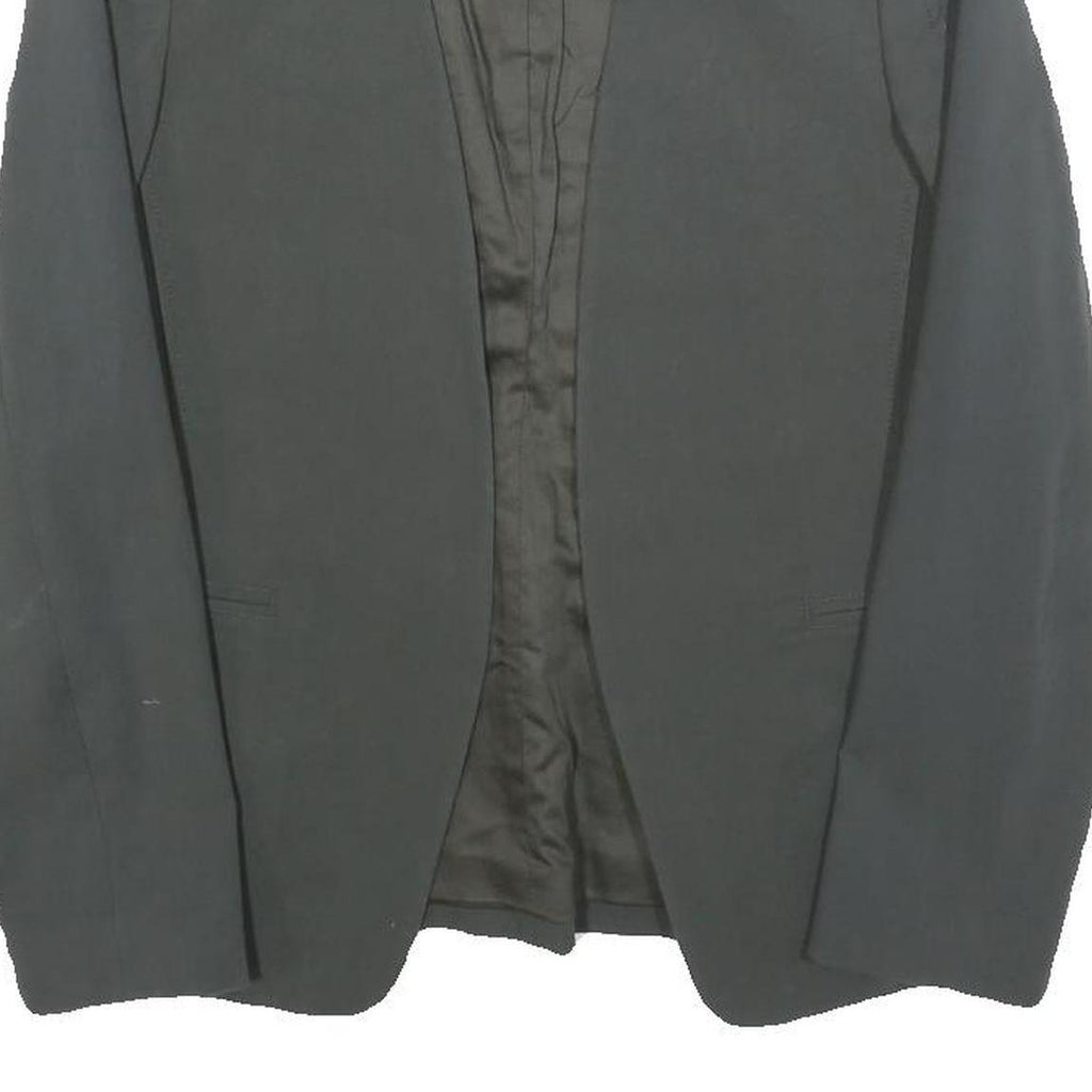 THEORY Womens Black Jacket S Cotton Blend Plain Minimalist Workwear