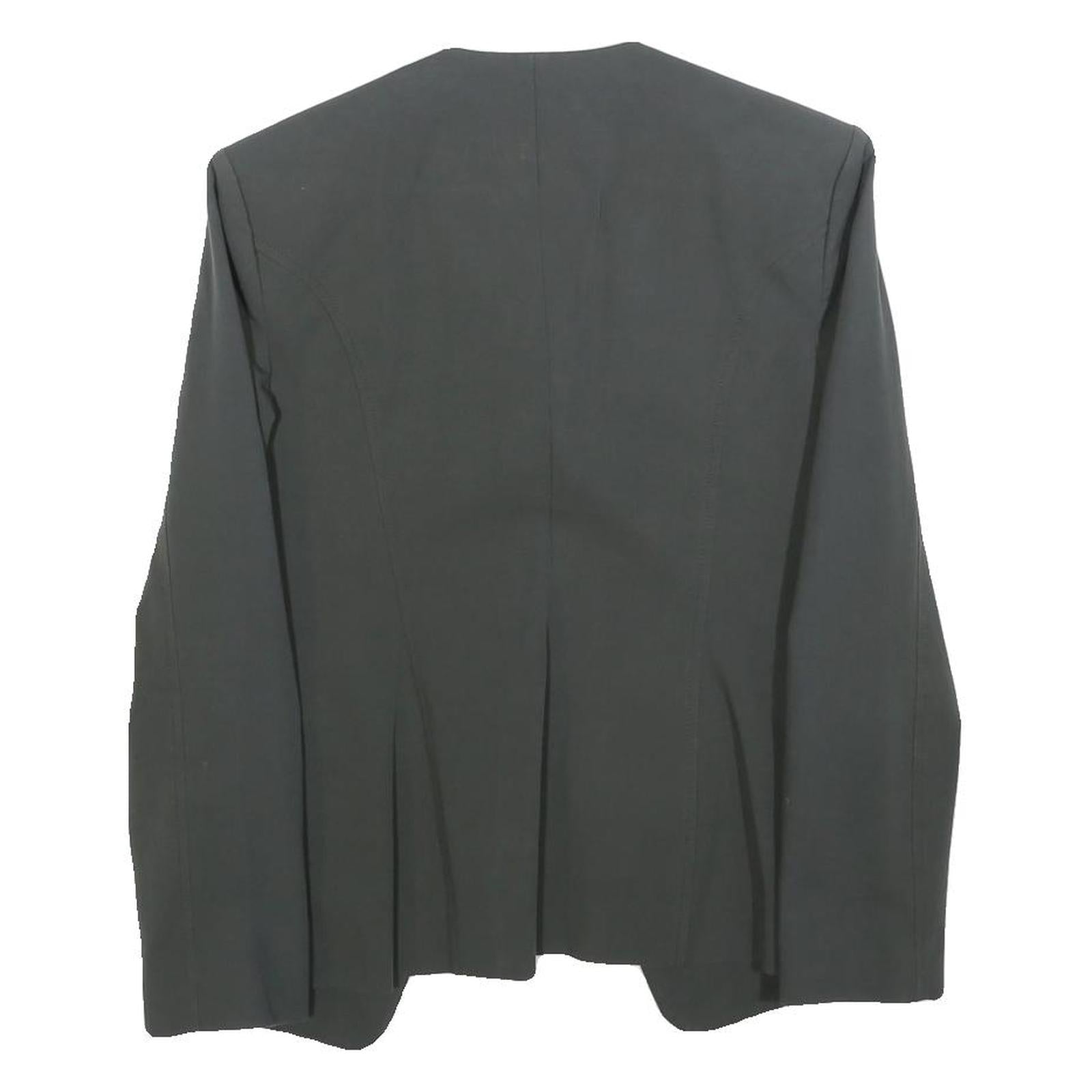 THEORY Womens Black Jacket S Cotton Blend Plain Minimalist Workwear