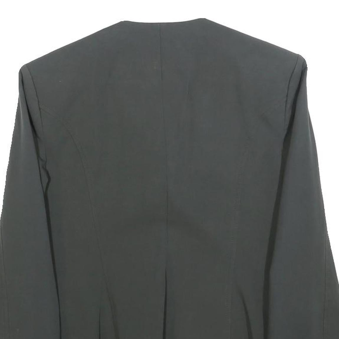 THEORY Womens Black Jacket S Cotton Blend Plain Minimalist Workwear