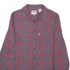LEVI'S Womens Red & Blue Checked Shirt XS Long Sleeve Cotton Blend Classic