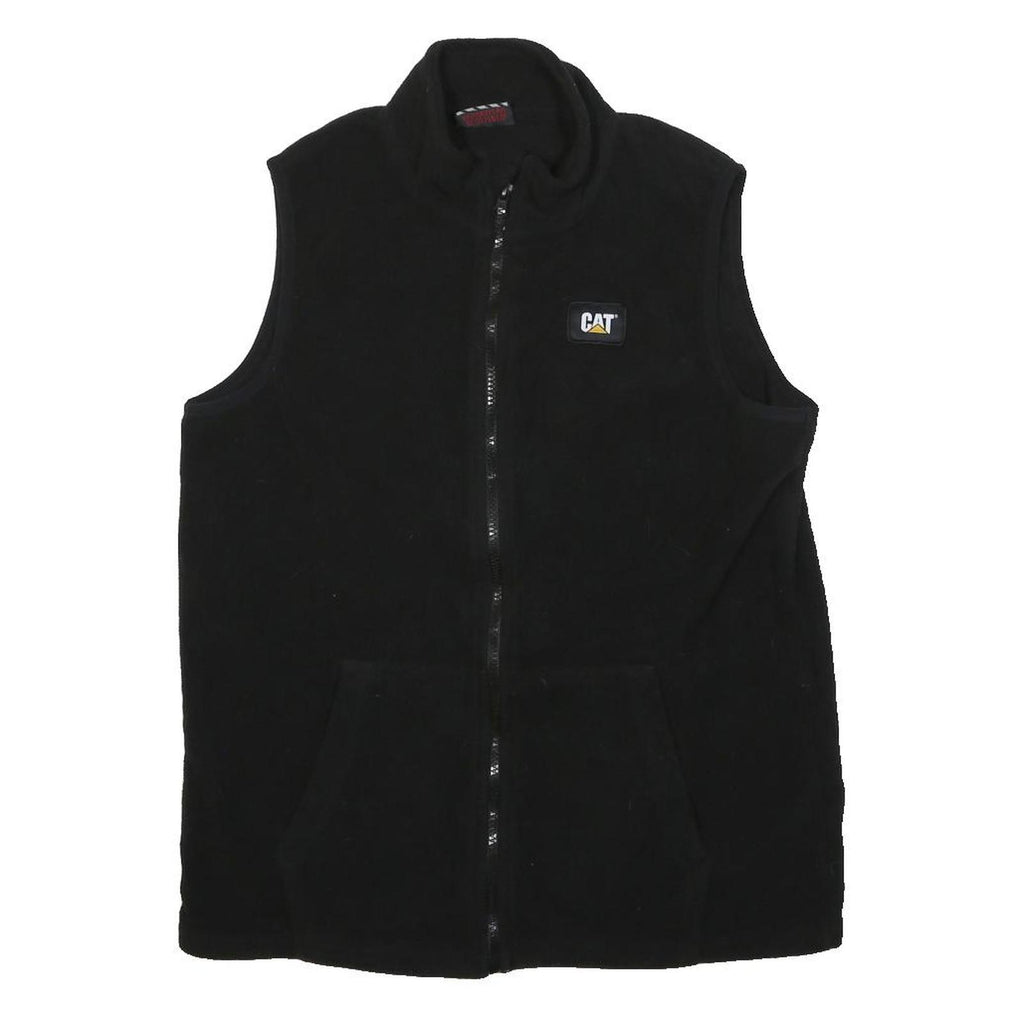 CAT Mens Black Workwear Jacket M Polyester Plain Zip Lightweight Comfortable