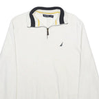 CHAPS Mens White Pullover Plain Crew Neck Basic Knit Jumper M Cotton Casual