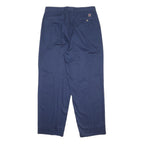 TOMMY HILFIGER Mens Blue Cotton Relaxed Straight Trousers W36 L31 Casual Zip Fly