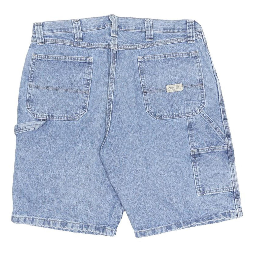 WRANGLER Mens Shorts Blue Casual L W36 Cotton Blend Regular Fit Utility