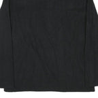 CALVIN KLEIN Mens Black Plain Pullover Jumper Crew Neck Polyester Blend L Zip