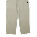 LETS GO Mens Relaxed Beige Cargo Trousers W30 L30 Utility Zip Pockets