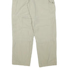 LETS GO Mens Relaxed Beige Cargo Trousers W30 L30 Utility Zip Pockets