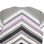 TED BAKER Womens Black & Pink Printed Short Sleeve Round Neck Top S Stylish