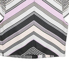 TED BAKER Womens Black & Pink Printed Short Sleeve Round Neck Top S Stylish