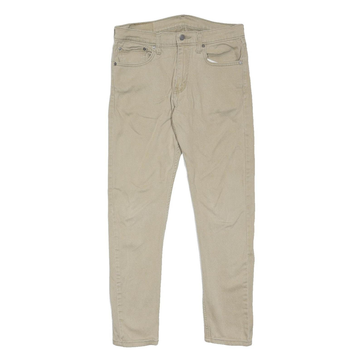 LEVI'S 512 Mens Jeans Beige Slim Skinny Denim Medium W32 L30 Stylish Zip