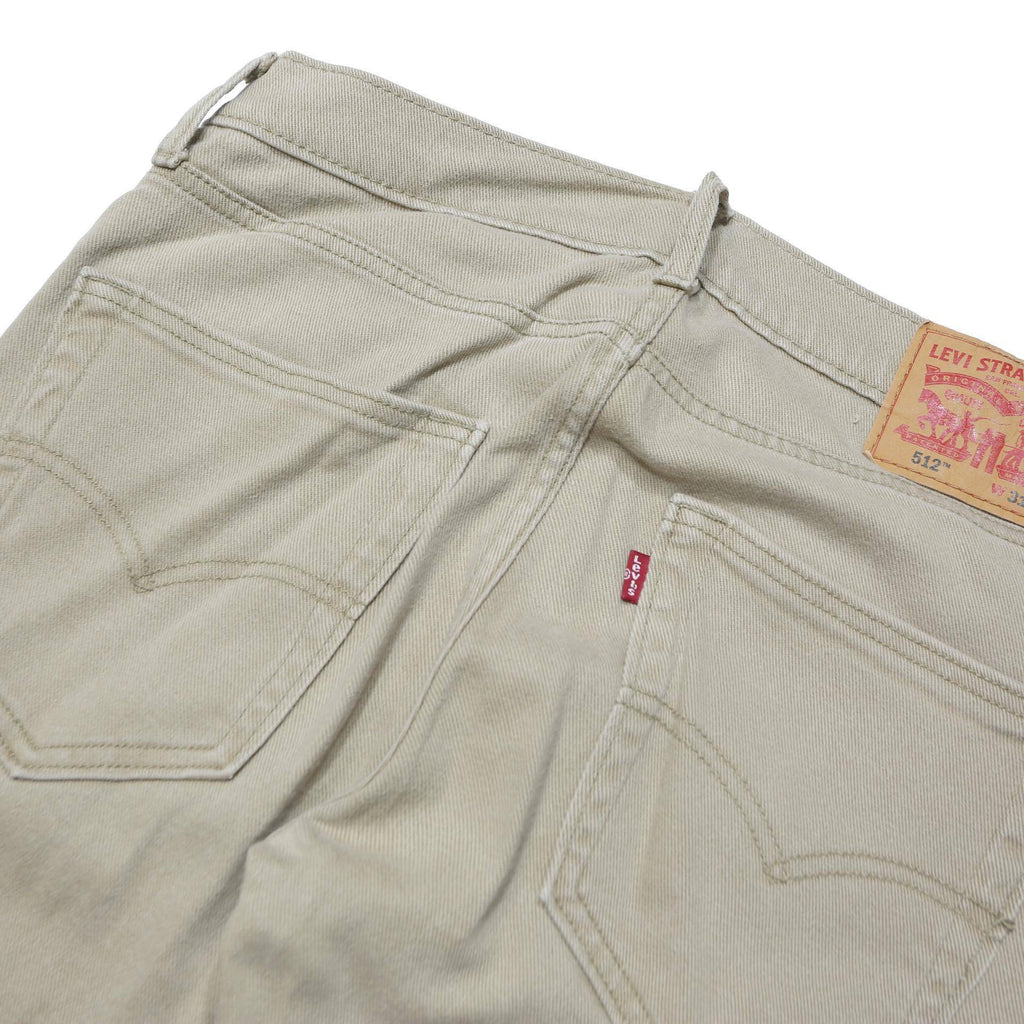 LEVI'S 512 Mens Jeans Beige Slim Skinny Denim Medium W32 L30 Stylish Zip