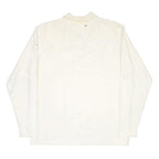 HENRI LLOYD Mens White Long Sleeve Plain Polo Shirt XL Cotton Nautical Style