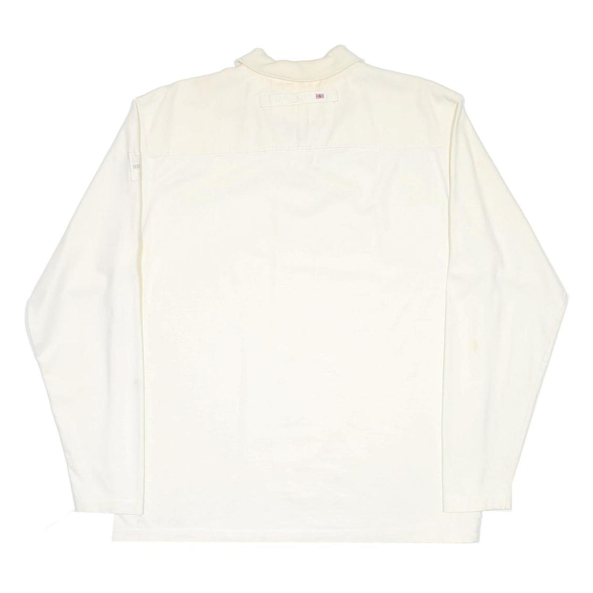 HENRI LLOYD Mens White Long Sleeve Plain Polo Shirt XL Cotton Nautical Style