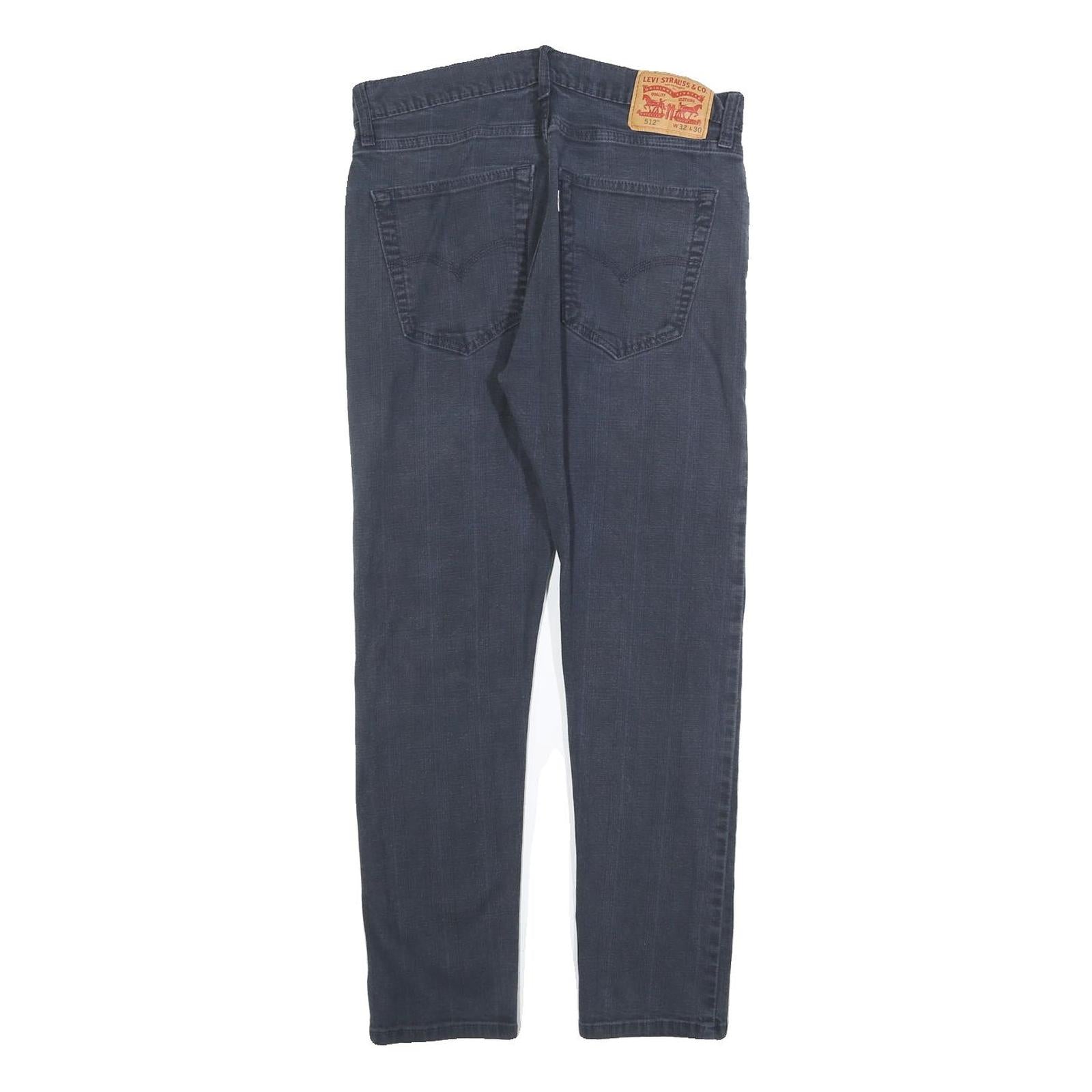 LEVI'S 512 Tapered Mens Jeans Blue Slim Tapered Denim Medium W32 L27 Slim Fit