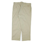 DICKIES Mens Cotton Blend Beige Relaxed Straight Trousers W38 L28 Workwear Zip