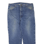 DICKIES Mens Blue Regular Fit Straight Denim Jeans W38 L30 Classic Zip Closure
