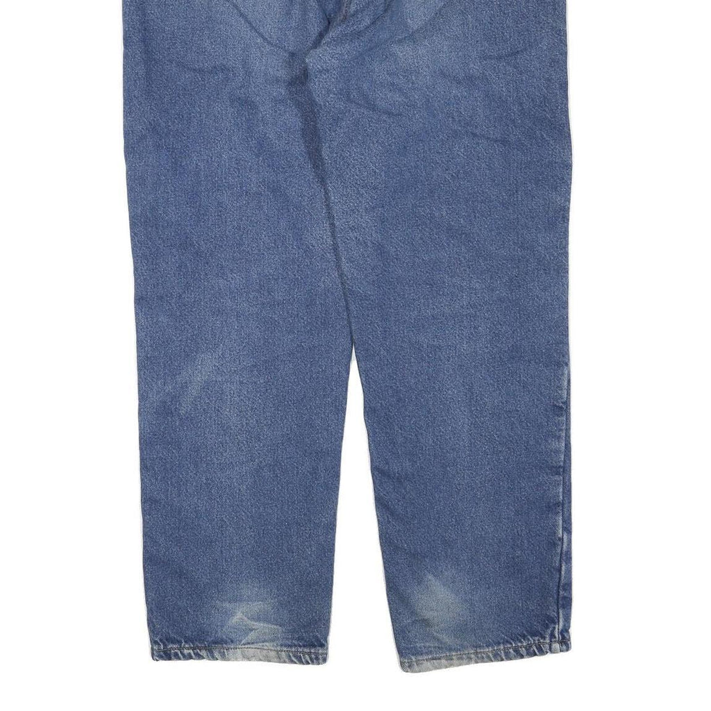 DICKIES Mens Blue Regular Fit Straight Denim Jeans W38 L30 Classic Zip Closure