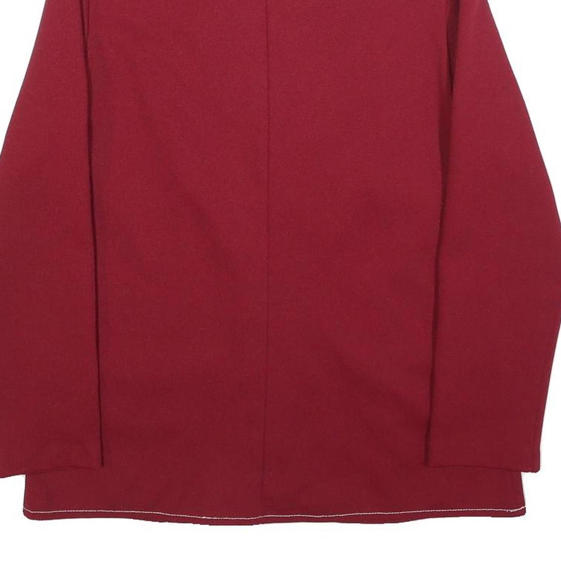 NPC FASHIONS Womens Red Casual Jacket M Polyester Blend Plain Button Closure