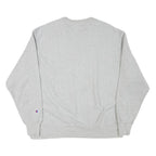 CHAMPION Mens Grey Crew Neck XL Logo Print Cotton Blend Sweatshirt Pullover