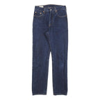 LEVI'S 501 Womens Jeans Blue Regular Straight Denim Medium W25 L30 Classic