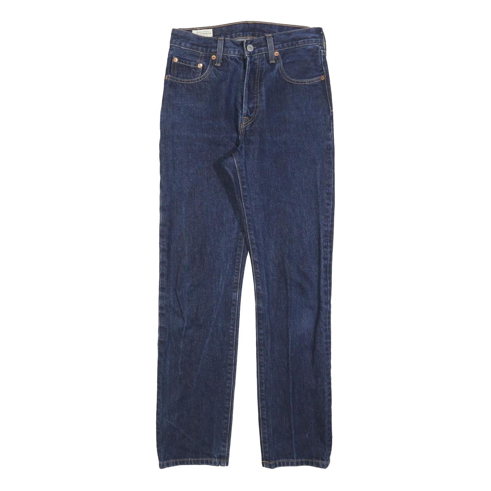 LEVI'S 501 Womens Jeans Blue Regular Straight Denim Medium W25 L30 Classic