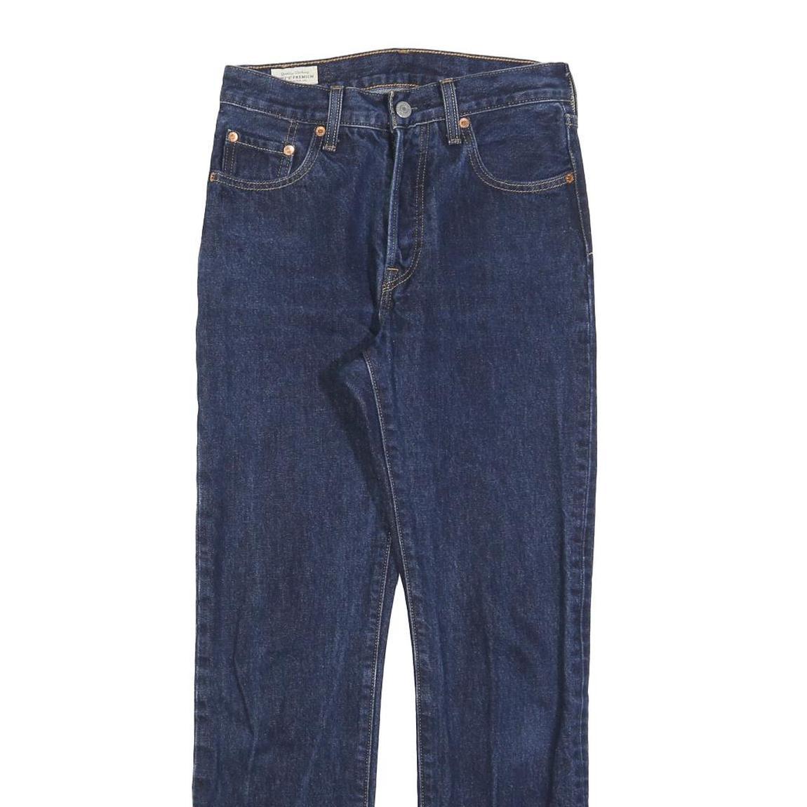 LEVI'S 501 Womens Jeans Blue Regular Straight Denim Medium W25 L30 Classic