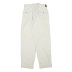 NAUTICA Womens Cotton Blend White Relaxed Straight Trousers W25 L27 Casual Wear