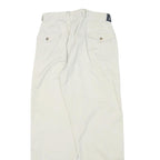 NAUTICA Womens Cotton Blend White Relaxed Straight Trousers W25 L27 Casual Wear